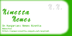 ninetta nemes business card